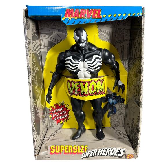 Vintage New In Box Marvel Venom Supersize Action Figure - Toy Biz 1991 - Comic - Picture 1 of 9
